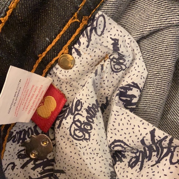 Y2K NEW APPLE BOTTOM JEANS SZ 9/10  ORANGE POCKET DETAIL SIGNATURE VINTAGE RARE - Picture 10 of 13